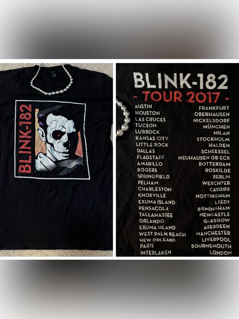 Blink-182 Tour 2017 Black Graphic Tee